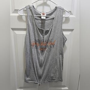 Harley-Davidson Gray Tank Myrtle Beach Bike Week 2013 Zip Up XL